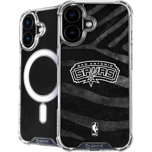 NBA San Antonio Spurs Black Animal Print iPhone 16 MagSafe Case