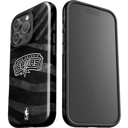 NBA San Antonio Spurs Black Animal Print iPhone 16 Pro Impact Case