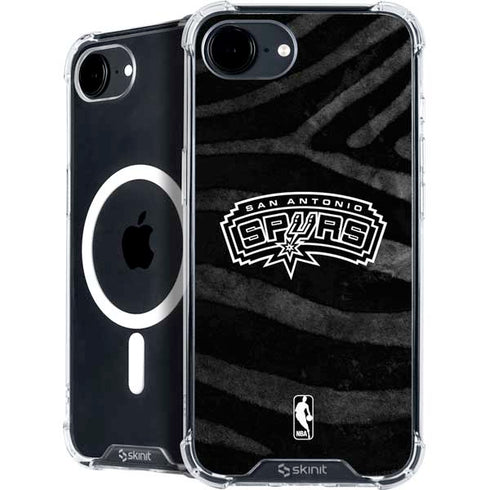 NBA San Antonio Spurs Black Animal Print iPhone 16e MagSafe Case