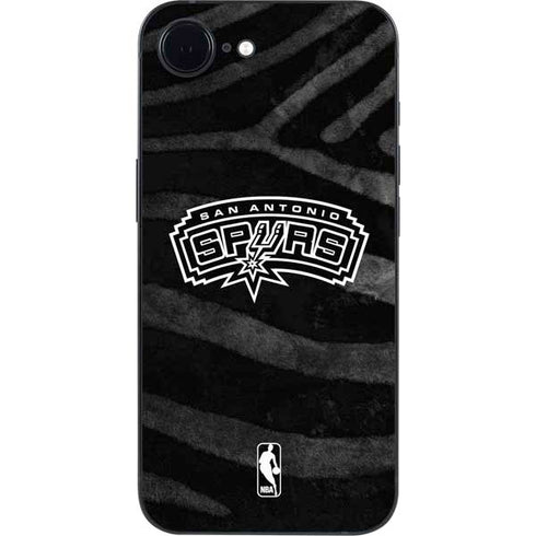 NBA San Antonio Spurs Black Animal Print iPhone 16e Skin