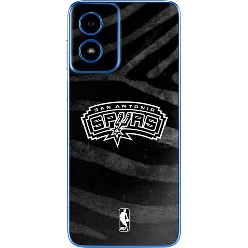 NBA San Antonio Spurs Black Animal Print Moto G Play 4G (2024) Skin