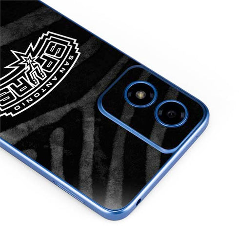 NBA San Antonio Spurs Black Animal Print Moto G Play 4G (2024) Skin