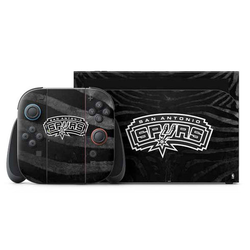 NBA San Antonio Spurs Black Animal Print Nintendo Skins