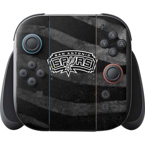 NBA San Antonio Spurs Black Animal Print Nintendo Switch 2 (2025) with Joy-Con Skin