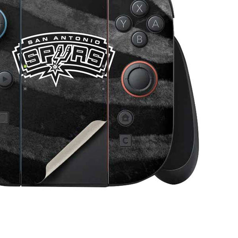 NBA San Antonio Spurs Black Animal Print Nintendo Switch 2 (2025) Joy-Con Controller Skin