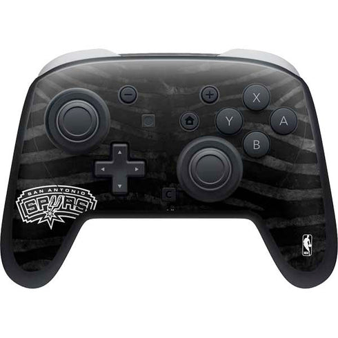 NBA San Antonio Spurs Black Animal Print Nintendo Switch 2 (2025) Pro Controller Skin