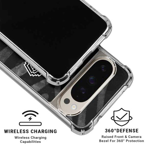 NBA San Antonio Spurs Black Animal Print Pixel 9/9 Pro Clear Case