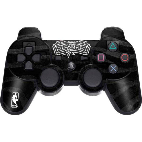 NBA San Antonio Spurs Black Animal Print PS3 Dual Shock wireless controller Skin