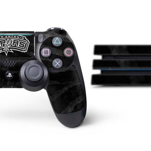 NBA San Antonio Spurs Black Animal Print PS4 Pro Bundle Skin
