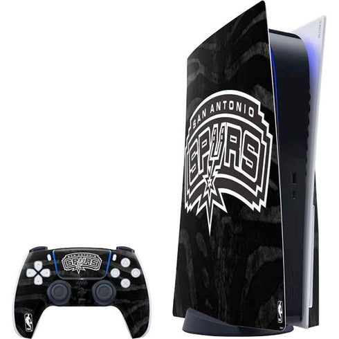 NBA San Antonio Spurs Black Animal Print PlayStation PS5 Skins