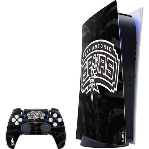 NBA San Antonio Spurs Black Animal Print PlayStation PS5 Skins
