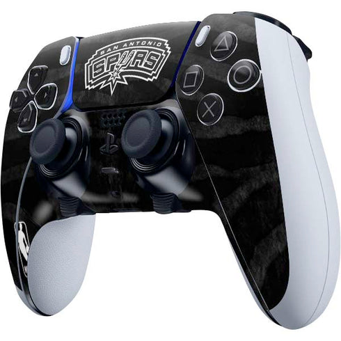 NBA San Antonio Spurs Black Animal Print PS5 DualSense Edge Pro Controller Skin