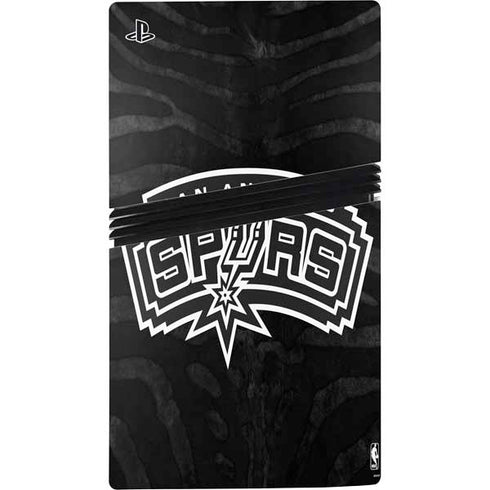 NBA San Antonio Spurs Black Animal Print PS5 Pro Console Skin
