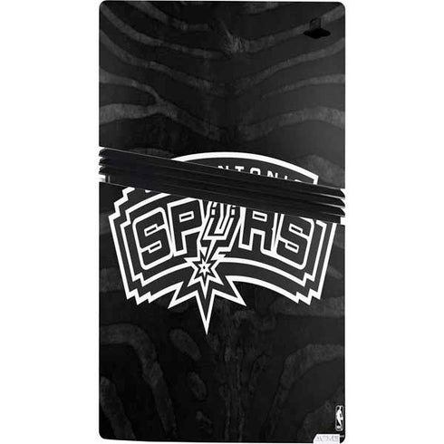 NBA San Antonio Spurs Black Animal Print PS5 Pro Console Skin