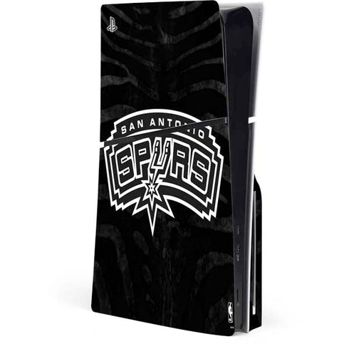 NBA San Antonio Spurs Black Animal Print PlayStation PS5 Skins