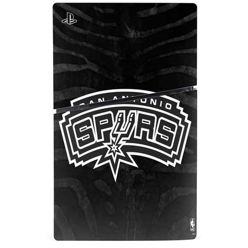 NBA San Antonio Spurs Black Animal Print PS5 Slim Digital Edition Console Skin