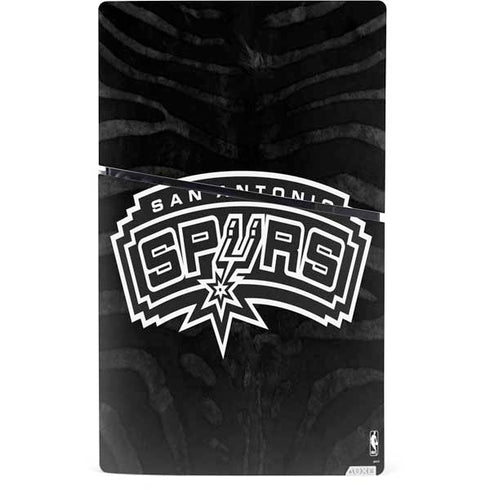 NBA San Antonio Spurs Black Animal Print PS5 Slim Digital Edition Console Skin
