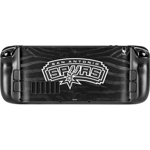 NBA San Antonio Spurs Black Animal Print Steam Deck Handheld Gaming Computer Skin