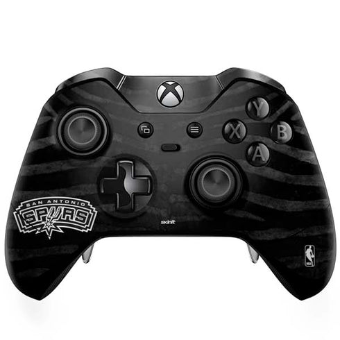 NBA San Antonio Spurs Black Animal Print Xbox One Elite Controller Skin