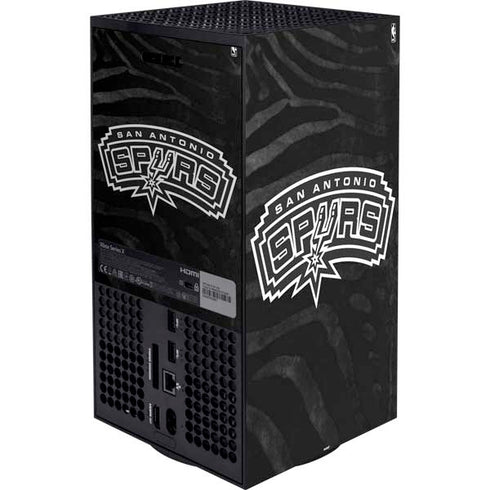 NBA San Antonio Spurs Black Animal Print Xbox Series X Bundle Skin