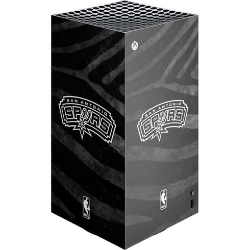 NBA San Antonio Spurs Black Animal Print XBox Series X Digital Edition Console Skin