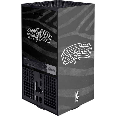 NBA San Antonio Spurs Black Animal Print XBox Series X Digital Edition Console Skin