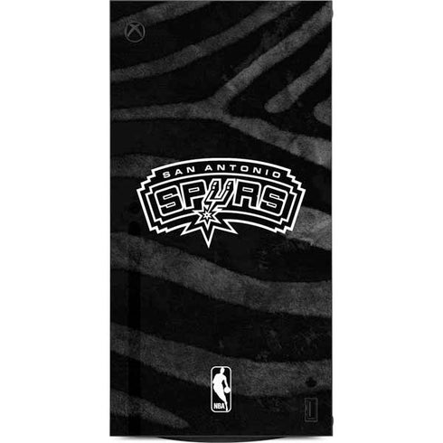 NBA San Antonio Spurs Black Animal Print XBox Series X Digital Edition Console Skin