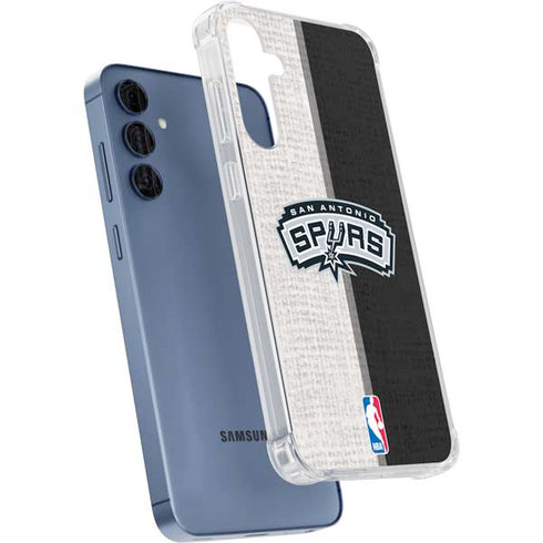 NBA San Antonio Spurs Canvas Galaxy A35 5G Clear Case