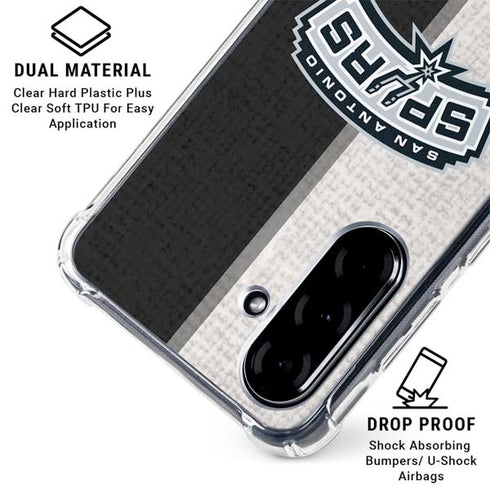 NBA San Antonio Spurs Canvas Galaxy A36 5G Clear Case