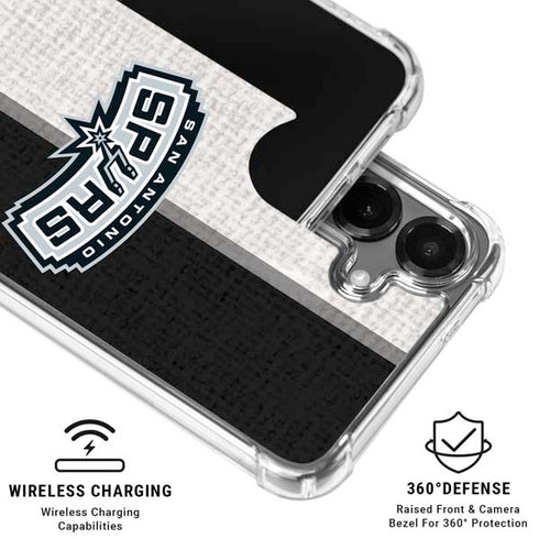 NBA San Antonio Spurs Canvas Galaxy S26 Plus Clear Case