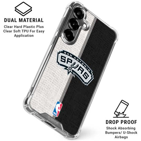 NBA San Antonio Spurs Canvas Galaxy S26 Plus Clear Case