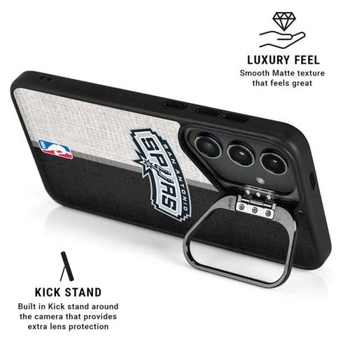 NBA San Antonio Spurs Canvas Galaxy S26 Plus Kickstand Case
