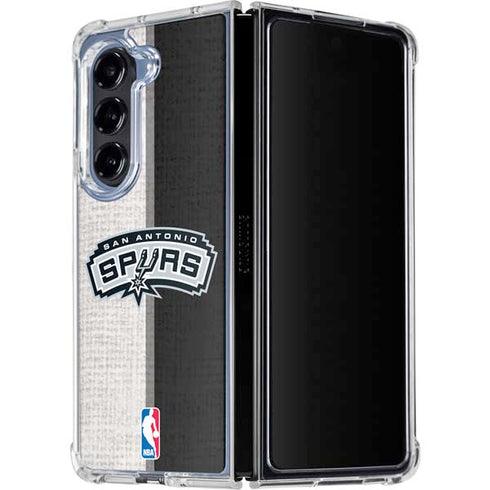 NBA San Antonio Spurs Canvas Galaxy Z Fold5 5G Clear Case
