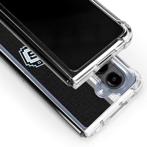 NBA San Antonio Spurs Canvas Galaxy Z Fold5 5G Clear Case