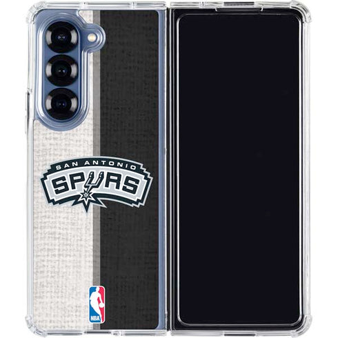 NBA San Antonio Spurs Canvas Galaxy Z Fold6 Clear Case