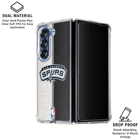 NBA San Antonio Spurs Canvas Galaxy Z Fold6 Clear Case