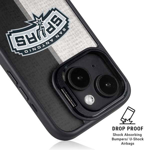 NBA San Antonio Spurs Canvas iPhone 15 Kickstand Case