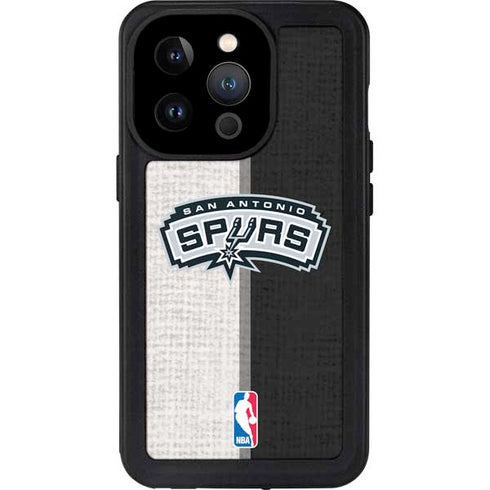 NBA San Antonio Spurs Canvas iPhone 15 Pro Waterproof Case