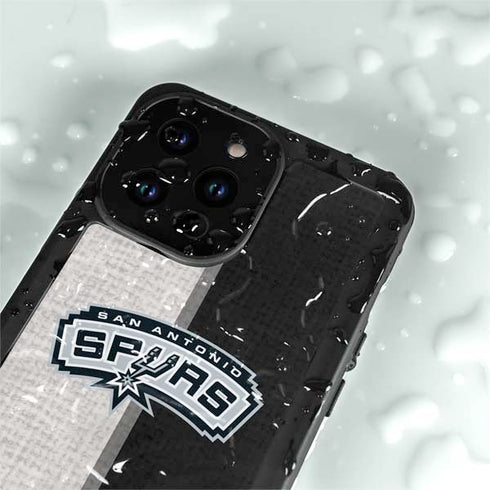 NBA San Antonio Spurs Canvas iPhone 15 Pro Waterproof Case