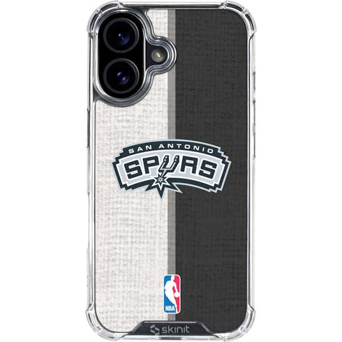 NBA San Antonio Spurs Canvas iPhone 16 Clear Case