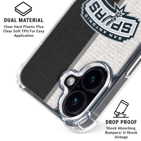 NBA San Antonio Spurs Canvas iPhone 16 Clear Case