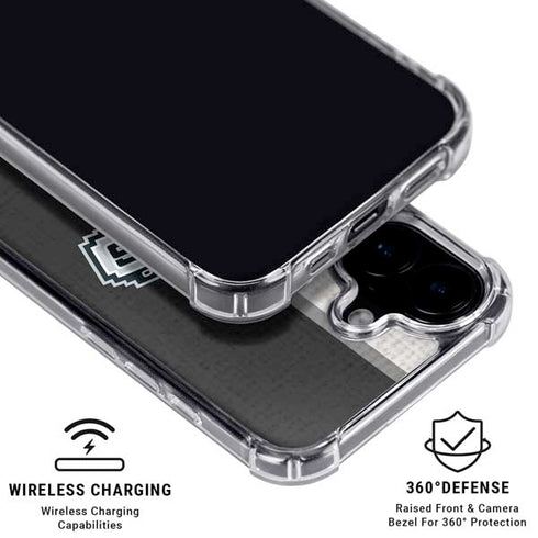 NBA San Antonio Spurs Canvas iPhone 16 Plus Clear Case