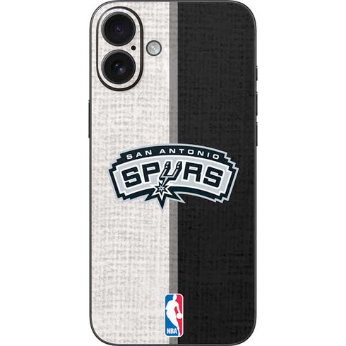 NBA San Antonio Spurs Canvas iPhone 16 Plus Skin