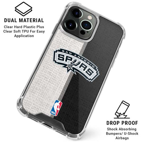 NBA San Antonio Spurs Canvas iPhone 16 Pro Clear Case