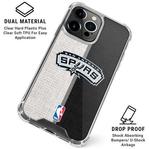 NBA San Antonio Spurs Canvas iPhone 16 Pro Max Clear Case