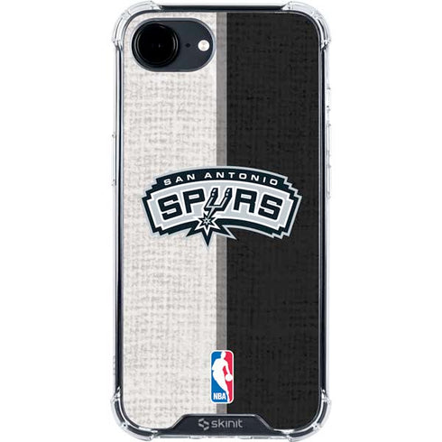 NBA San Antonio Spurs Canvas iPhone 16e Clear Case