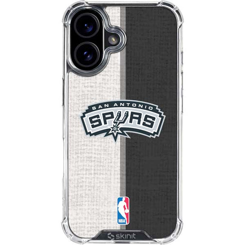 NBA San Antonio Spurs Canvas iPhone 17 Clear Case
