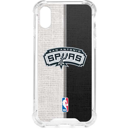 NBA San Antonio Spurs Canvas iPhone XS Clear Case