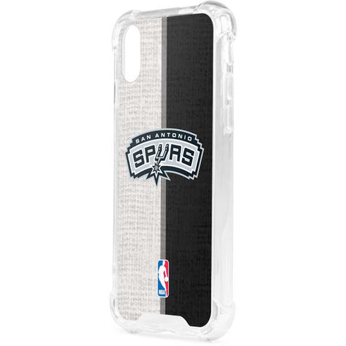 NBA San Antonio Spurs Canvas iPhone XS Clear Case