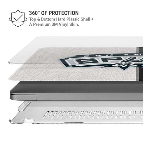 NBA San Antonio Spurs Canvas MacBook Pro 14in (2021-24) Case plus Skin